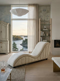 Hedone Tantra & Relax Chair - Cream Metallic Novelty Jacquard Fabric