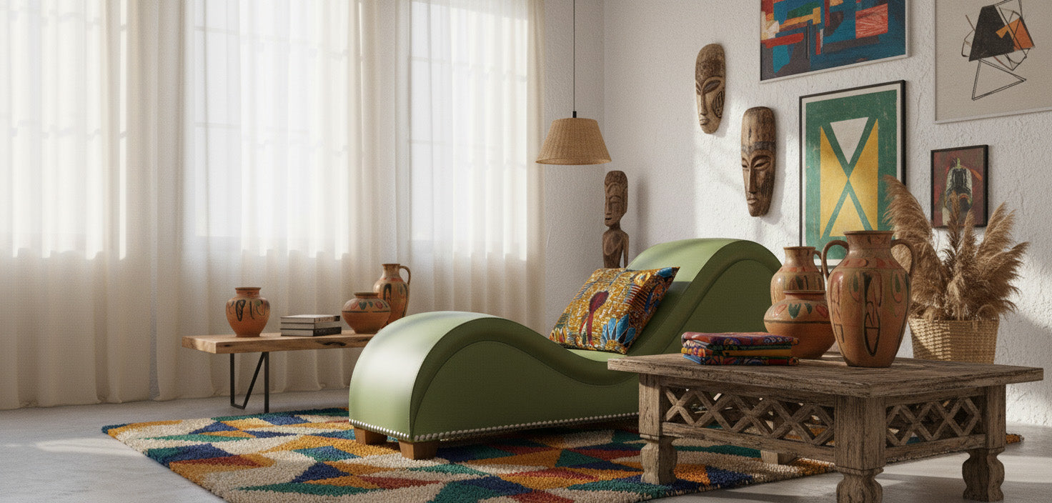 Hathor Pinned Leather Yoga Chair Relax Couch and Love Lounge Chair Mangrove