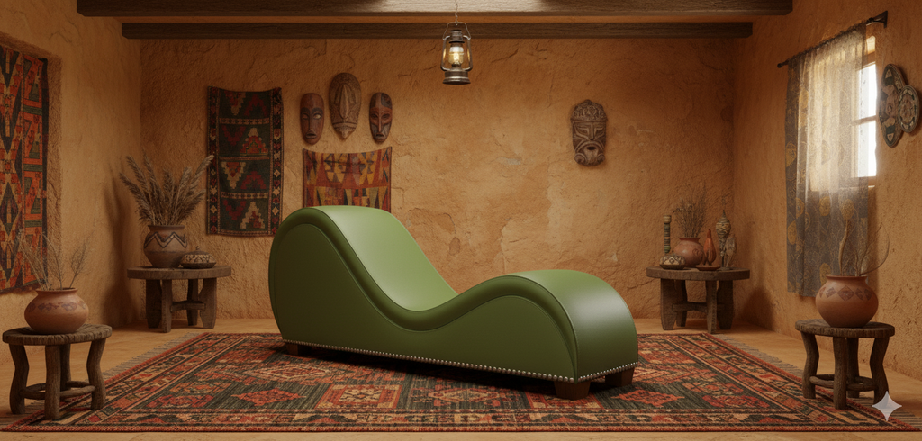 Hathor Pinned Leather Yoga Chair Relax Couch and Love Lounge Chair Mangrove