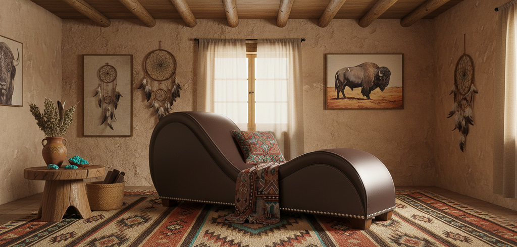 Hathor Pinned Leather Yoga Chair Relax Couch and Love Lounge Chair