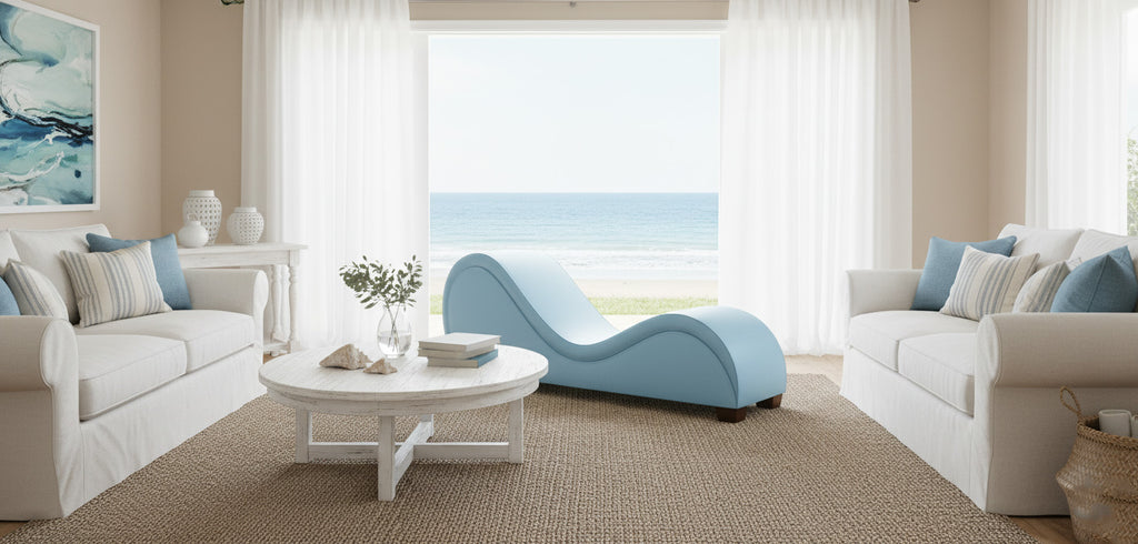 Hathor Leather Yoga Chair Relax Couch and Love Lounge Chair Ocean