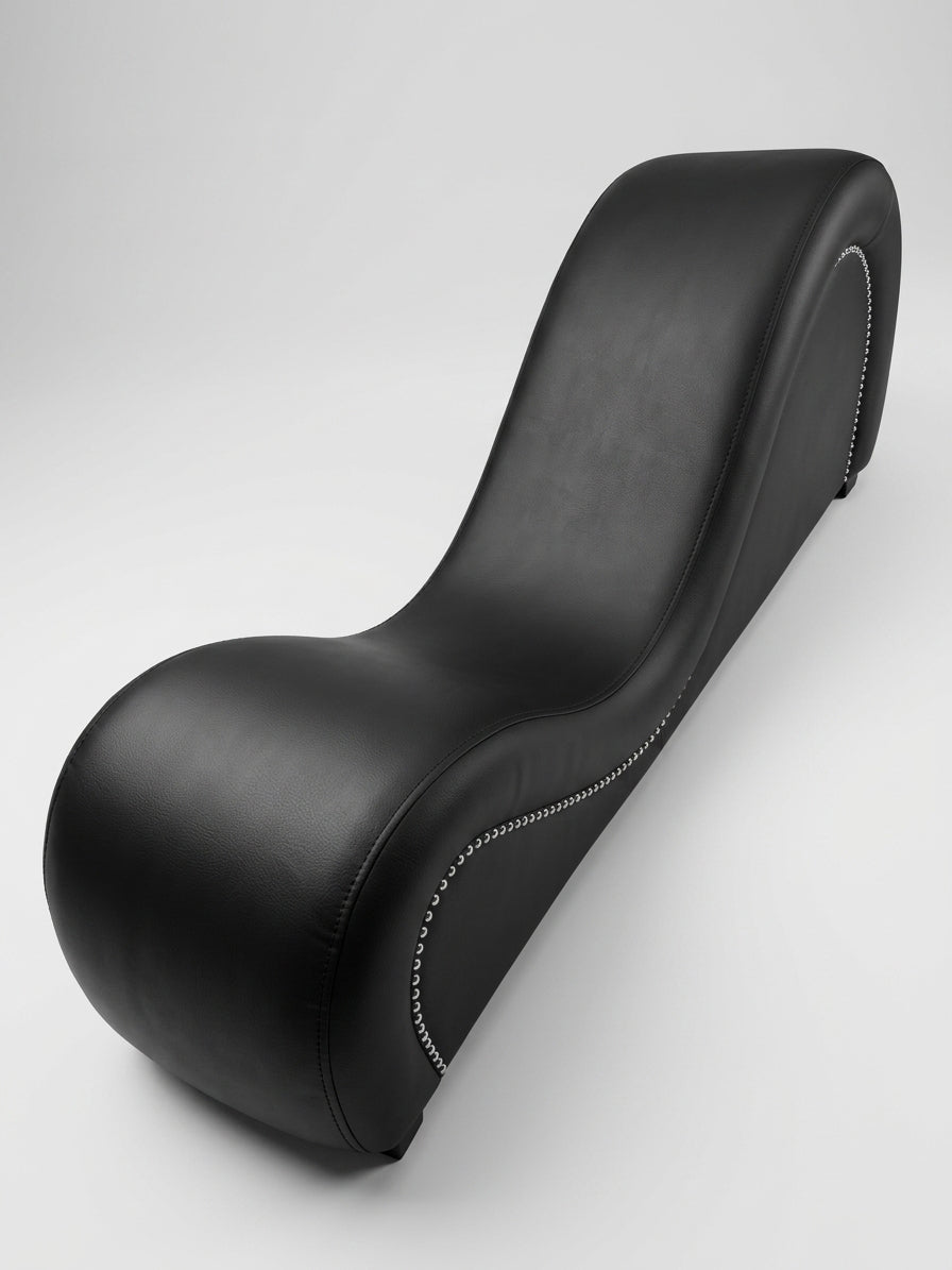 Anukhet Leather Yoga Chair Relax Couch and Love Lounge Chair Black