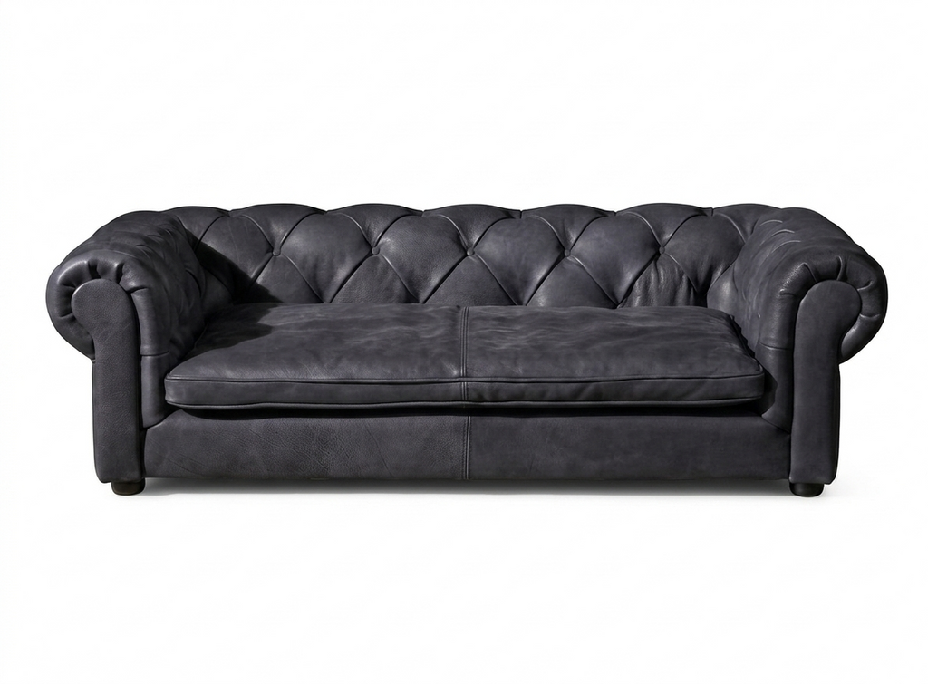 Victorian Dog Bed Safari Black - Suede