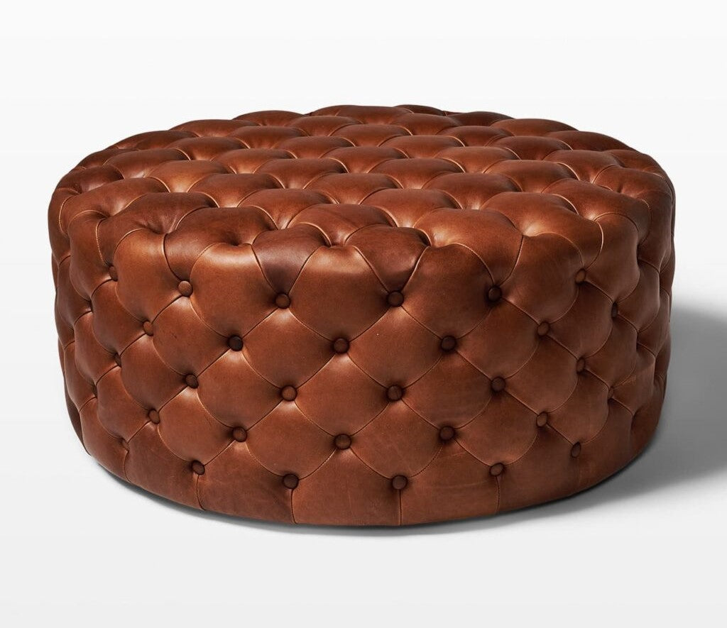 Paris Brown Leather Coffee Table