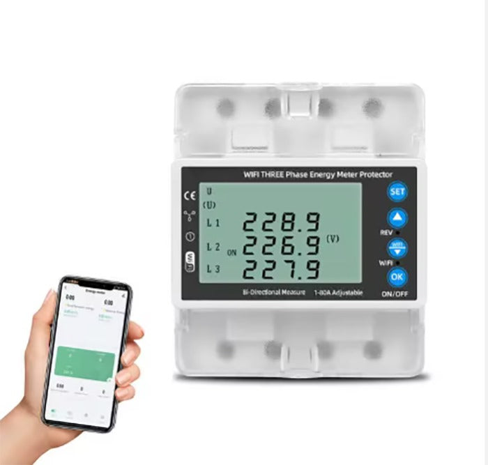 Tuya WiFi 3P4W Photovoltaic Meter Three Phase Reclosure Switch Intelligent