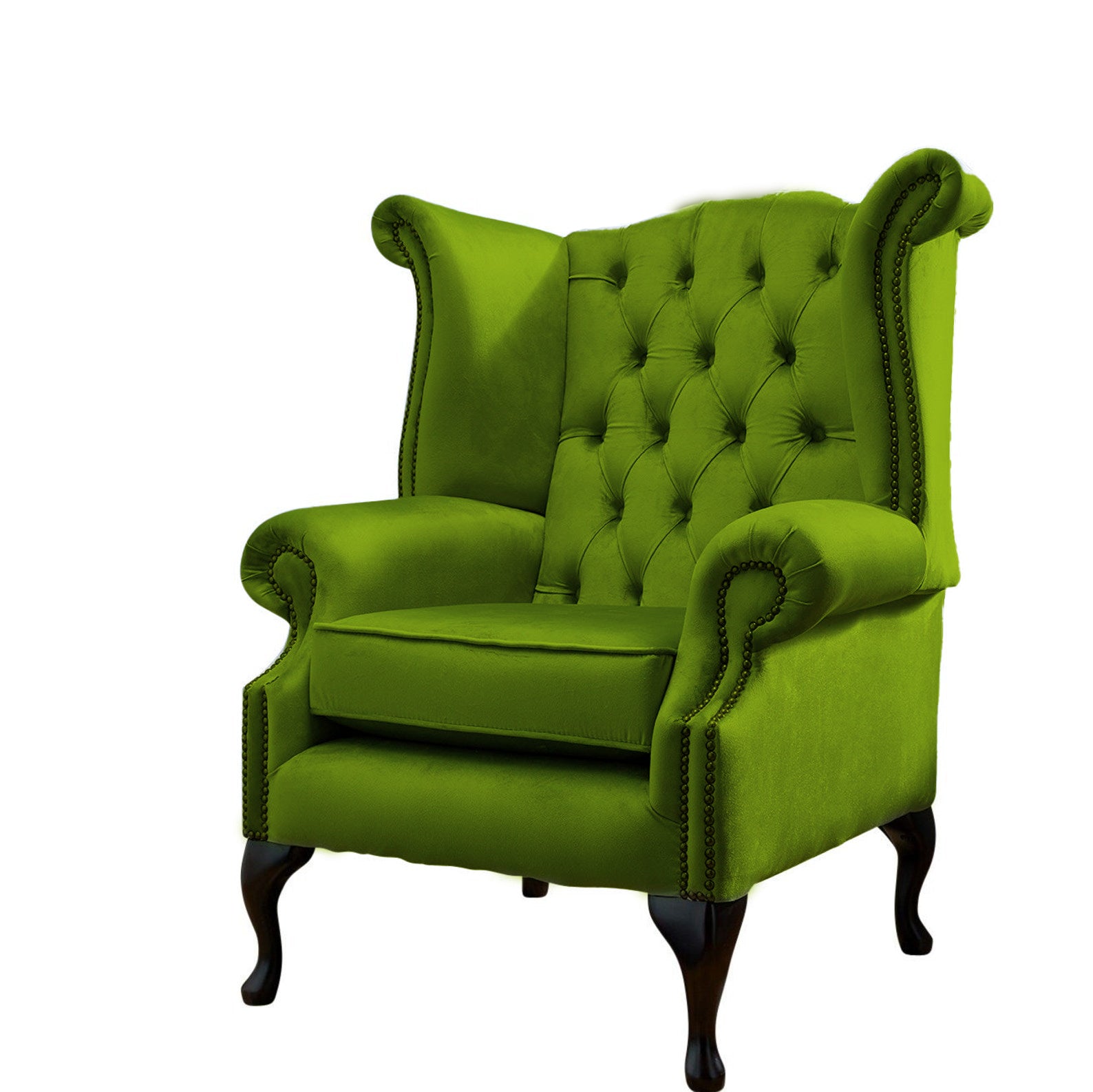 Chesterfield High Back Wing Chair in Mangrove