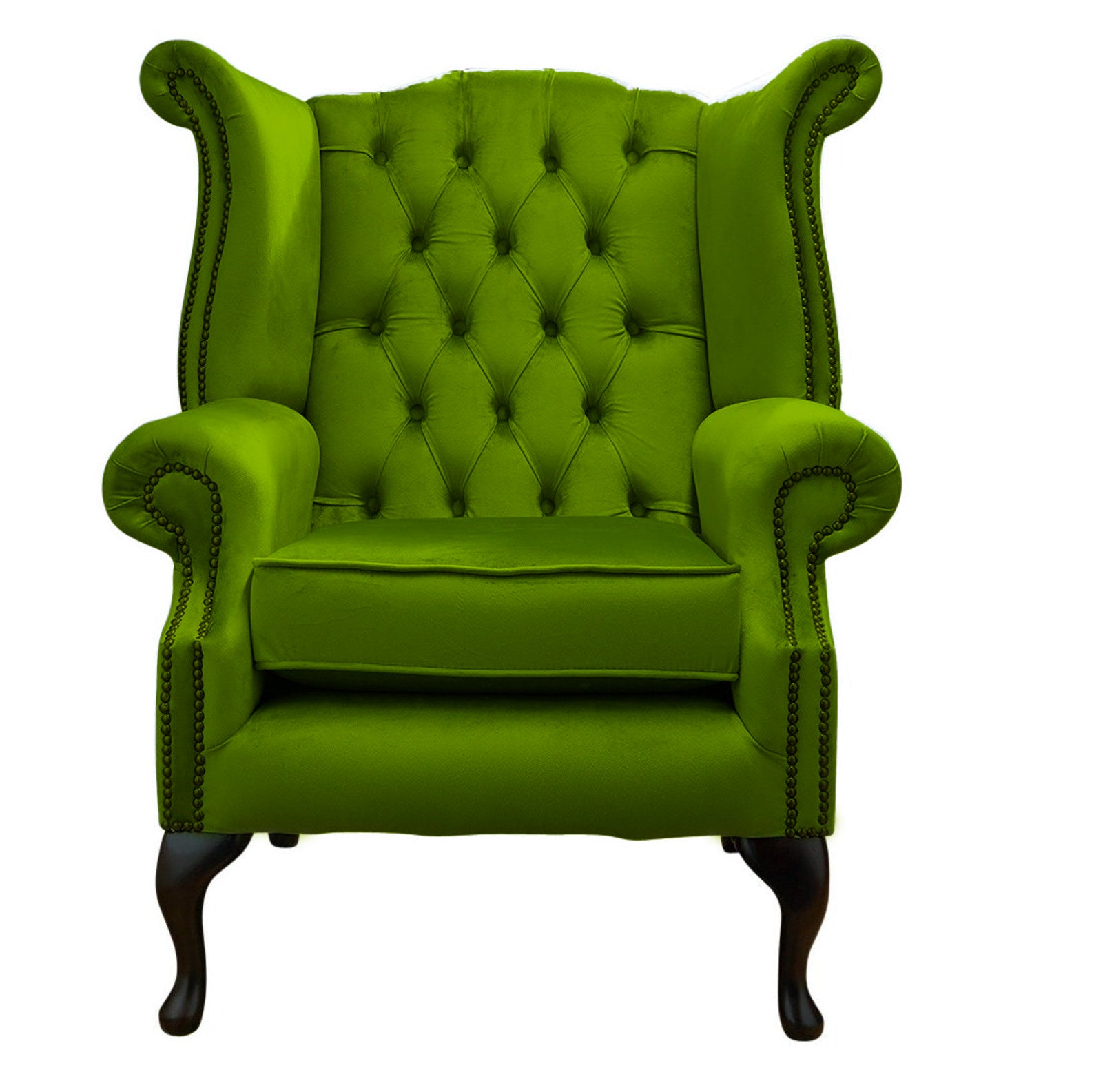 Chesterfield High Back Wing Chair in Mangrove