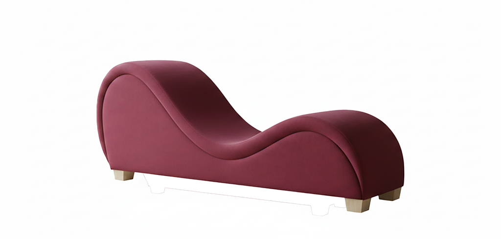 Hathor Leather Yoga Chair Relax Couch and Love Lounge Chair - Burgundy